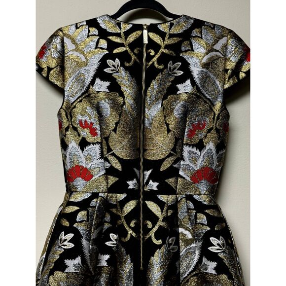 Ted Baker Black Floral Mini Dress - Picture 11 of 15